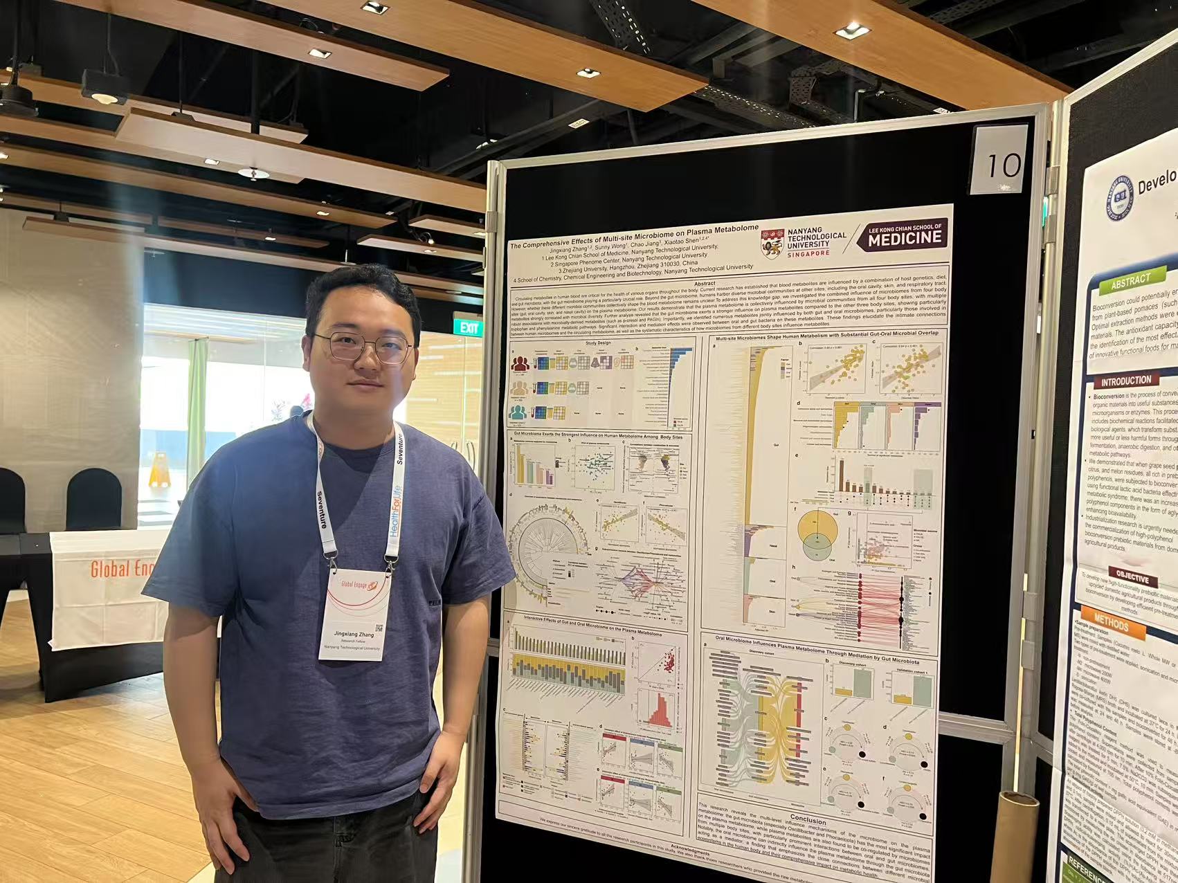 Jingxiang ZHANG with his research poster