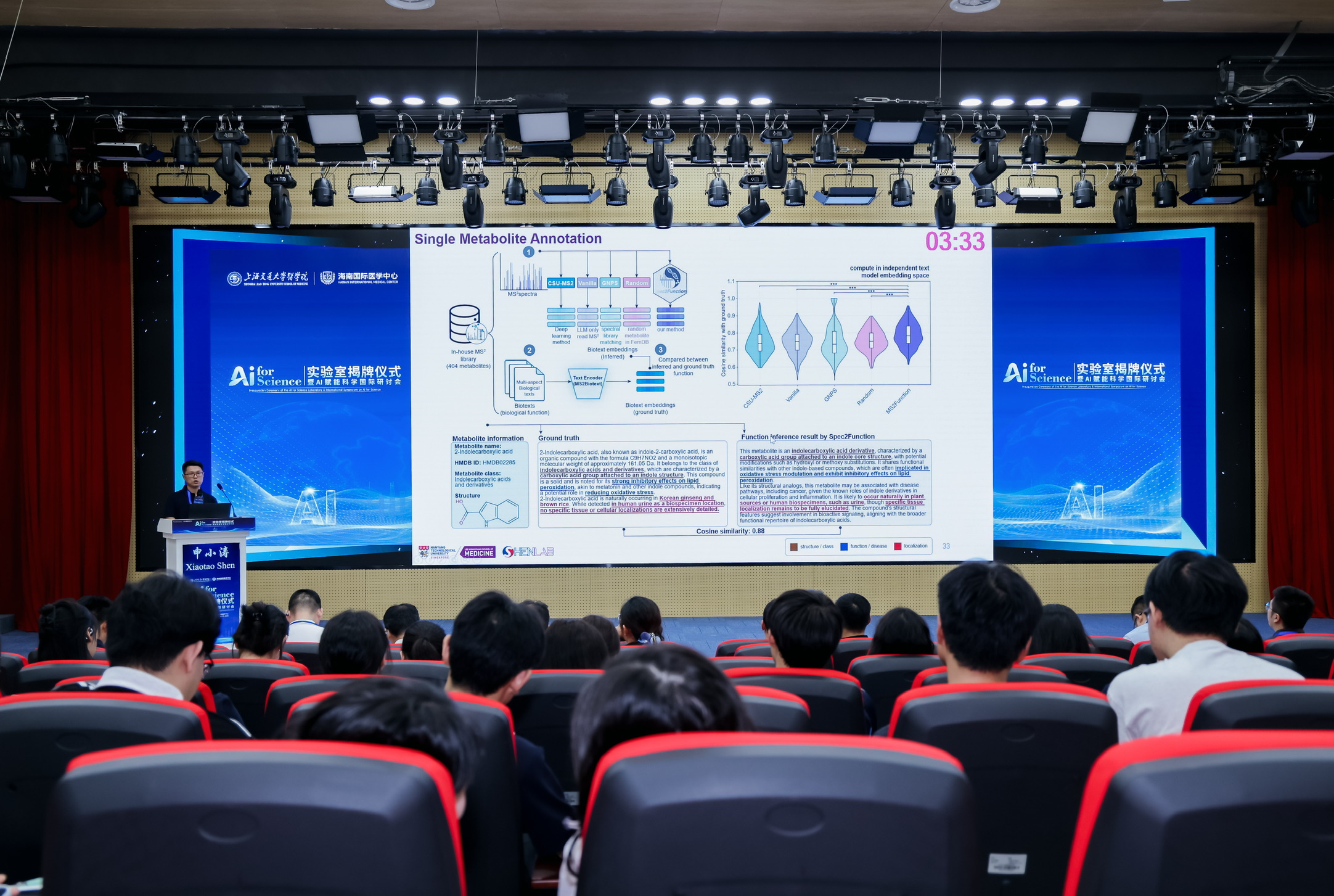 Xiaotao SHEN presenting at AI4Science, SJTU